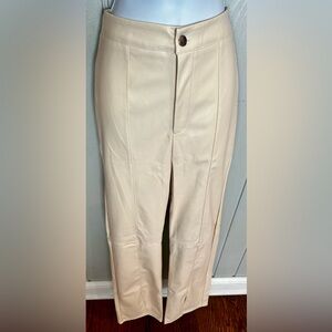 NWT. Missguided Cream High-Waisted Trousers